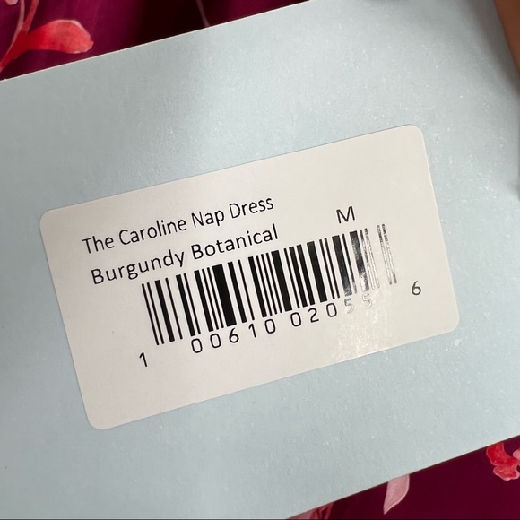 NWT Hill House Caroline Nap Dress Burgundy Botanical Poplin S - Picture 7 of 10